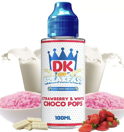 Strawberry And White Choco Pops Donut King - 100ml