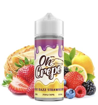 Blue Razz Strawberry Oh Crepe VapeIQ - 100ml