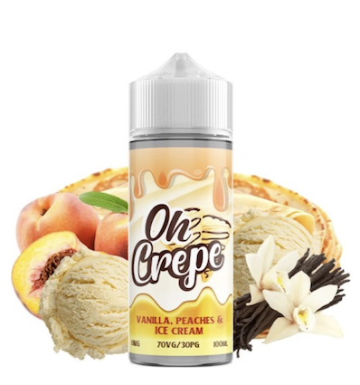 Vanilla Peaches & Ice Cream Oh Crepe VapeIQ - 100ml