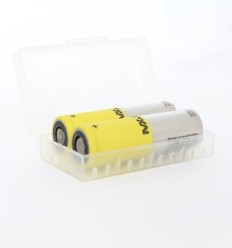 2er-Pack Akkus 18650 IMR MXJO 3000mAh + Aufbewahrungsbox