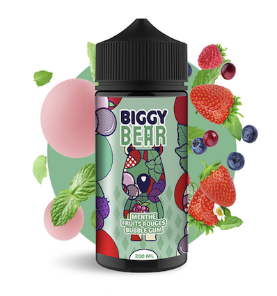 Menthe Fruits Rouges Bubble Gum Biggy Bear - 200ml
