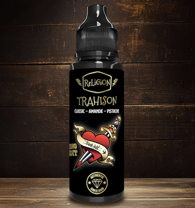 E-liquide Trahison Religion Juice - 100ml - tabac amande pistache
