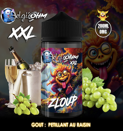 E-liquide Zloup Belgi'Ohm XXL - 200ml - bonbon raisin