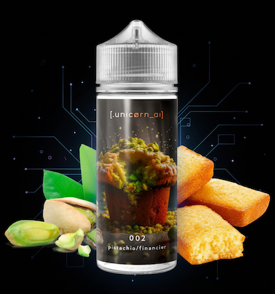 E-liquide 002 pistachio/financier unicorn ai - 100ml - pistache