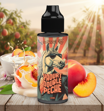 Yaourt Double Pêche Unicorn Signature - 100ml