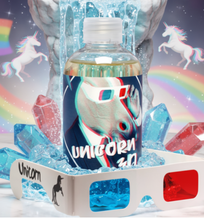 E-liquide Unicorn 3D - 200ml - fraise framboise crme pte sable