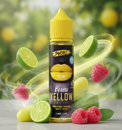 E-liquide Bisou Yellow Swoke - 50ml - framboise citron caviar