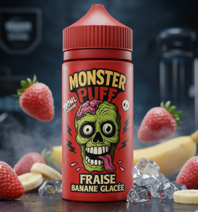 Fraise Banane Glacée Monster Puff - 200ml